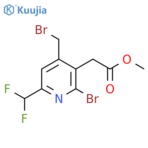 Methyl 2-bromo-4-(bromomethyl)-6-(difluoromethyl)pyridine-3-acetate structure