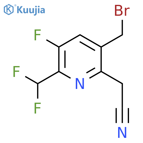5-(Bromomethyl)-2-(difluoromethyl)-3-fluoropyridine-6-acetonitrile structure