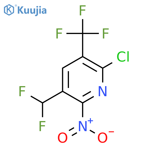 2-Chloro-5-(difluoromethyl)-6-nitro-3-(trifluoromethyl)pyridine structure