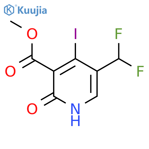 Methyl 5-(difluoromethyl)-2-hydroxy-4-iodopyridine-3-carboxylate structure