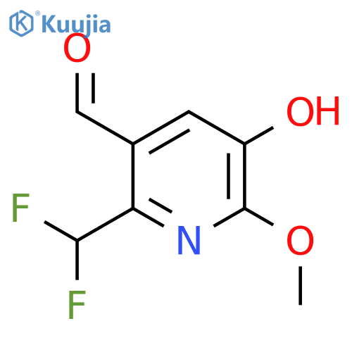 2-(Difluoromethyl)-5-hydroxy-6-methoxypyridine-3-carboxaldehyde structure