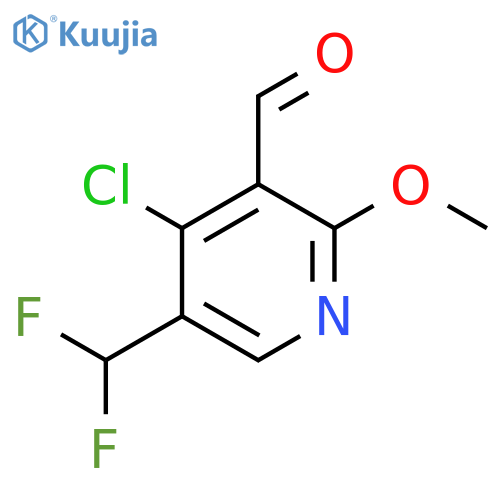 4-Chloro-5-(difluoromethyl)-2-methoxypyridine-3-carboxaldehyde structure