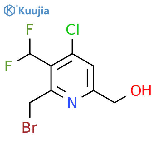 2-(Bromomethyl)-4-chloro-3-(difluoromethyl)pyridine-6-methanol structure