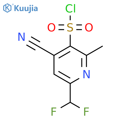 4-Cyano-6-(difluoromethyl)-2-methylpyridine-3-sulfonyl chloride structure