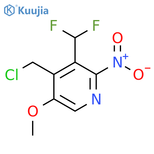 4-(Chloromethyl)-3-(difluoromethyl)-5-methoxy-2-nitropyridine structure