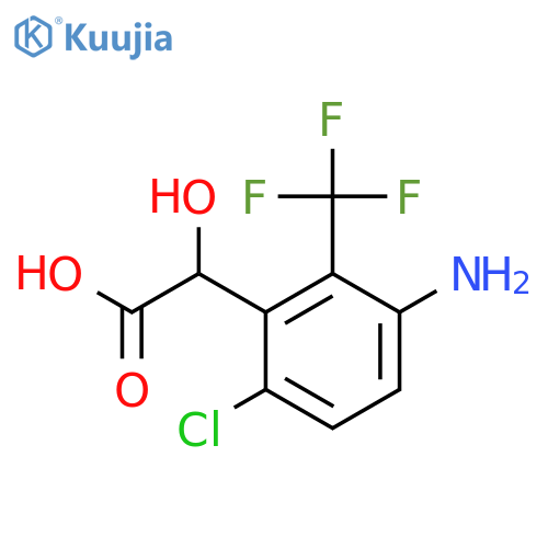 3-Amino-6-chloro-2-(trifluoromethyl)mandelic acid structure