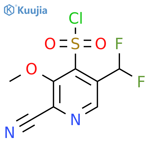 2-Cyano-5-(difluoromethyl)-3-methoxypyridine-4-sulfonyl chloride structure