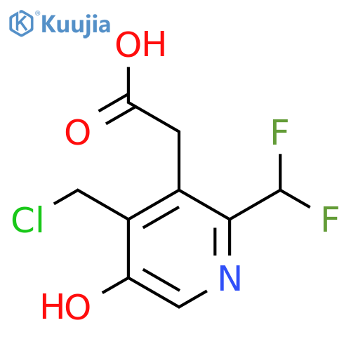 4-(Chloromethyl)-2-(difluoromethyl)-5-hydroxypyridine-3-acetic acid structure