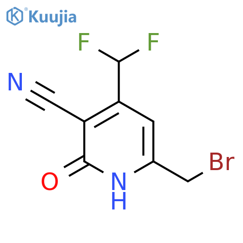 6-(Bromomethyl)-3-cyano-4-(difluoromethyl)-2-hydroxypyridine structure