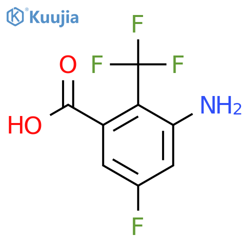 3-Amino-5-fluoro-2-(trifluoromethyl)benzoic acid structure