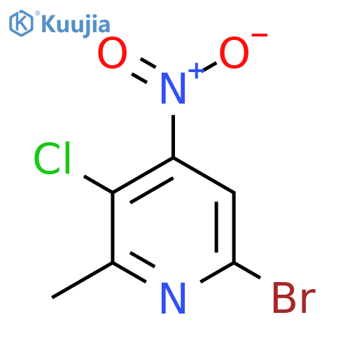 6-Bromo-3-chloro-2-methyl-4-nitropyridine structure