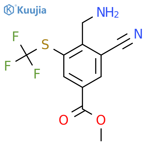 Methyl 4-aminomethyl-3-cyano-5-(trifluoromethylthio)benzoate structure