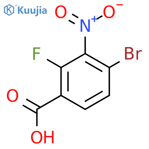 4-Bromo-2-fluoro-3-nitrobenzoic acid structure