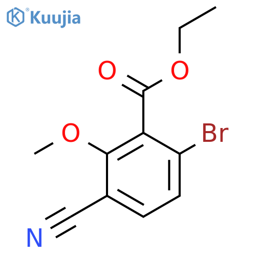 Ethyl 6-bromo-3-cyano-2-methoxybenzoate structure
