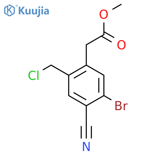 Methyl 5-bromo-2-chloromethyl-4-cyanophenylacetate structure