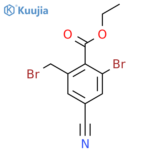 Ethyl 2-bromo-6-bromomethyl-4-cyanobenzoate structure