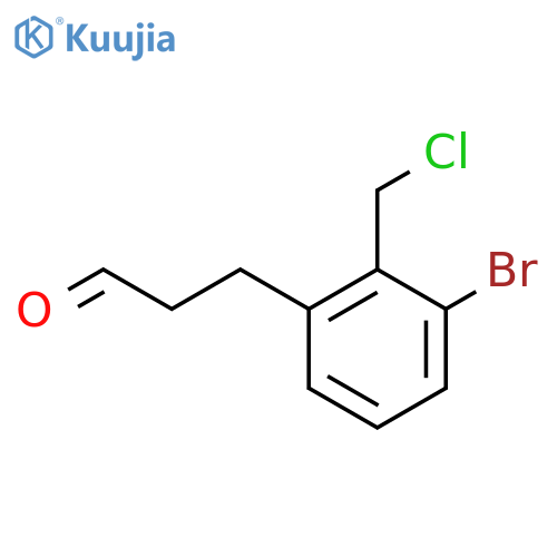 3-(3-Bromo-2-(chloromethyl)phenyl)propanal structure