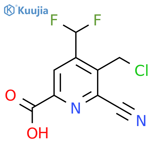 3-(Chloromethyl)-2-cyano-4-(difluoromethyl)pyridine-6-carboxylic acid structure