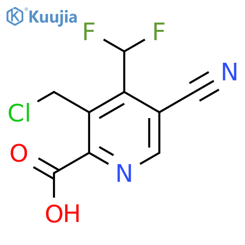 3-(Chloromethyl)-5-cyano-4-(difluoromethyl)pyridine-2-carboxylic acid structure