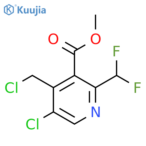 Methyl 5-chloro-4-(chloromethyl)-2-(difluoromethyl)pyridine-3-carboxylate structure
