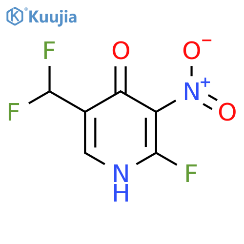 5-(Difluoromethyl)-2-fluoro-4-hydroxy-3-nitropyridine structure