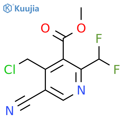 Methyl 4-(chloromethyl)-5-cyano-2-(difluoromethyl)pyridine-3-carboxylate structure