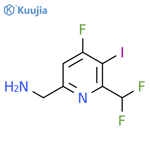6-(Aminomethyl)-2-(difluoromethyl)-4-fluoro-3-iodopyridine structure