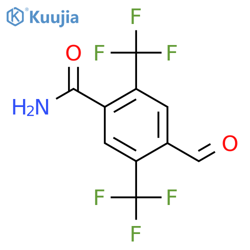 2,5-Bis(trifluoromethyl)-4-formylbenzamide structure