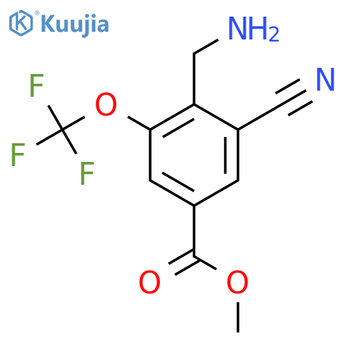 Methyl 4-aminomethyl-3-cyano-5-(trifluoromethoxy)benzoate structure