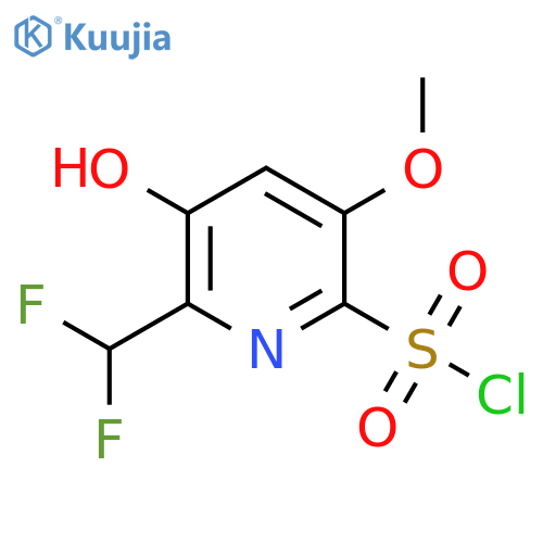 2-(Difluoromethyl)-3-hydroxy-5-methoxypyridine-6-sulfonyl chloride structure