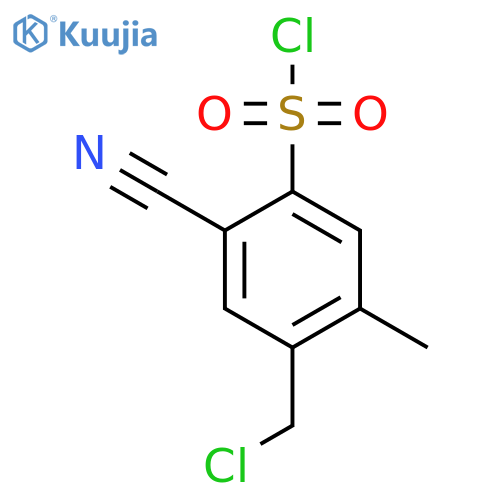 4-Chloromethyl-2-cyano-5-methylbenzenesulfonyl chloride structure