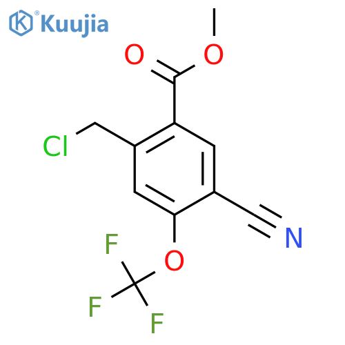 Methyl 2-chloromethyl-5-cyano-4-(trifluoromethoxy)benzoate structure
