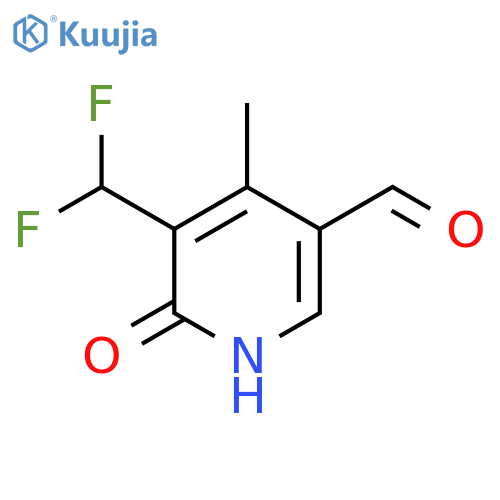 3-(Difluoromethyl)-2-hydroxy-4-methylpyridine-5-carboxaldehyde structure
