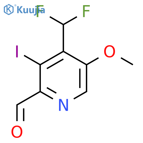 4-(Difluoromethyl)-3-iodo-5-methoxypyridine-2-carboxaldehyde structure