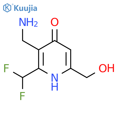 3-(Aminomethyl)-2-(difluoromethyl)-4-hydroxypyridine-6-methanol structure