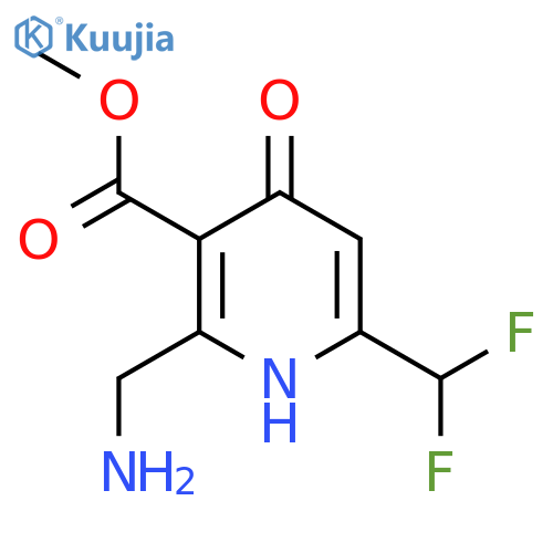 Methyl 2-(aminomethyl)-6-(difluoromethyl)-4-hydroxypyridine-3-carboxylate structure