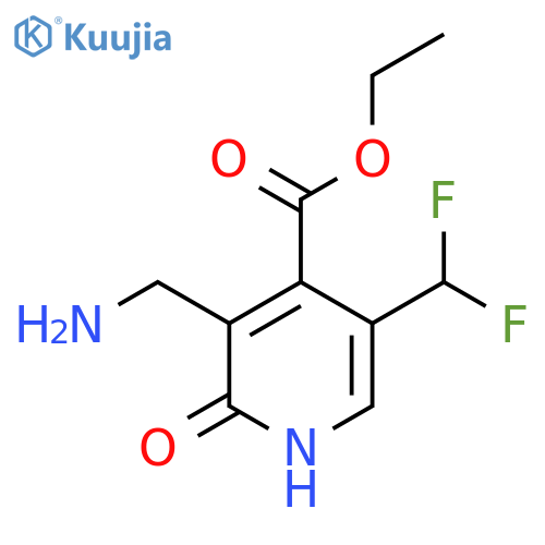 Ethyl 3-(aminomethyl)-5-(difluoromethyl)-2-hydroxypyridine-4-carboxylate structure