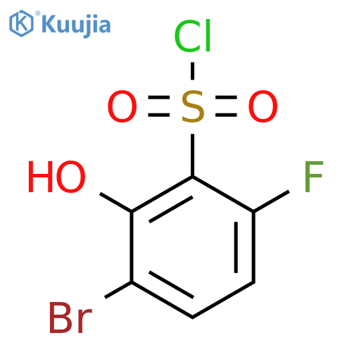 3-Bromo-6-fluoro-2-hydroxybenzenesulfonyl chloride structure