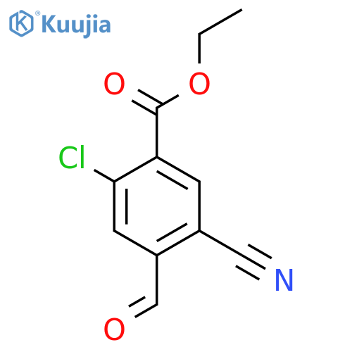 Ethyl 2-chloro-5-cyano-4-formylbenzoate structure