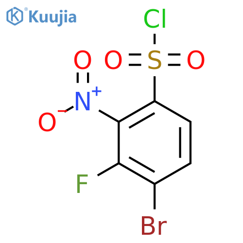 4-Bromo-3-fluoro-2-nitrobenzenesulfonyl chloride structure