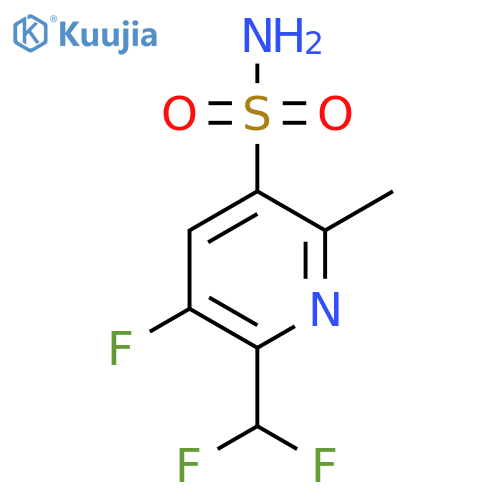 2-(Difluoromethyl)-3-fluoro-6-methylpyridine-5-sulfonamide structure