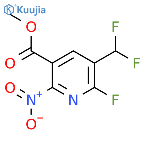 Methyl 3-(difluoromethyl)-2-fluoro-6-nitropyridine-5-carboxylate structure
