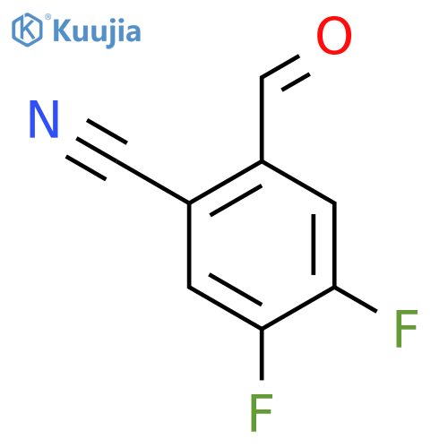 4,5-Difluoro-2-formylbenzonitrile structure