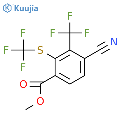 Methyl 4-cyano-3-trifluoromethyl-2-(trifluoromethylthio)benzoate structure