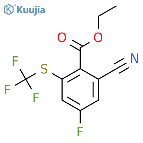 Ethyl 2-cyano-4-fluoro-6-(trifluoromethylthio)benzoate structure