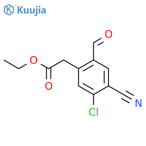 Ethyl 5-chloro-4-cyano-2-formylphenylacetate structure