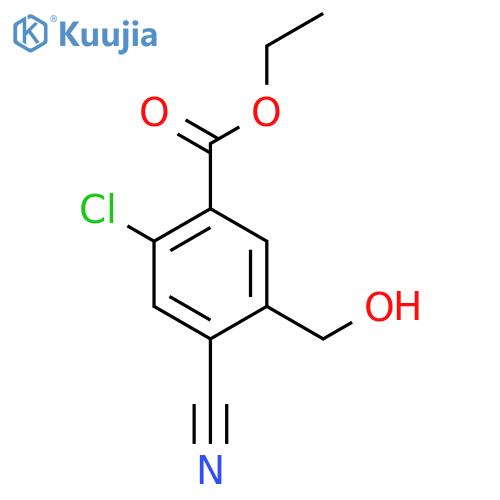 Ethyl 2-chloro-4-cyano-5-(hydroxymethyl)benzoate structure