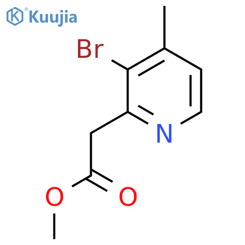 Methyl 3-bromo-4-methylpyridine-2-acetate structure