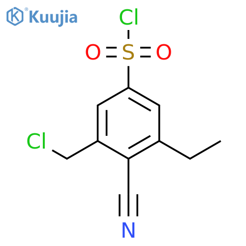 3-Chloromethyl-4-cyano-5-ethylbenzenesulfonyl chloride structure