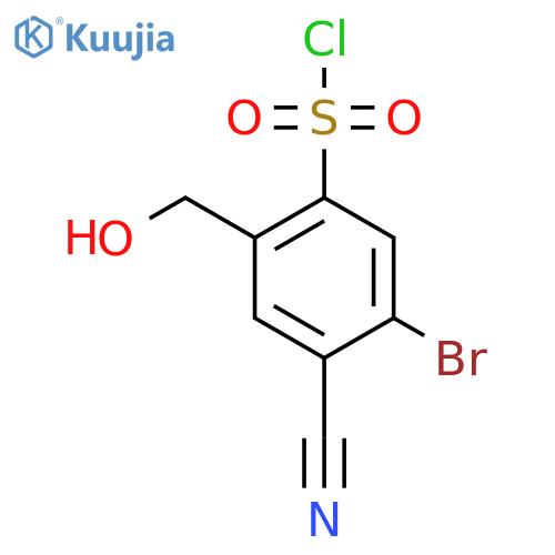 5-Bromo-2-hydroxymethyl-4-cyanobenzenesulfonyl chloride structure